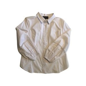 Anthro Sunday in Brooklyn White Button Down Shirt size L